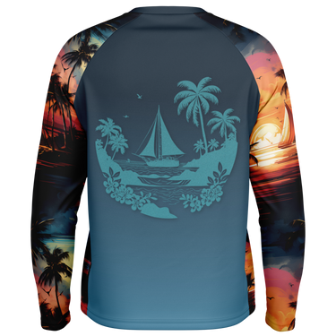 Chokefish™ Long Sleeve Every Day All Weather Trees&Boats Shirt Men's-011-Special-Edition